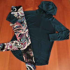 LULAROE OUTFIT! M- AMBER HOODIE & OS- LEGGINGS